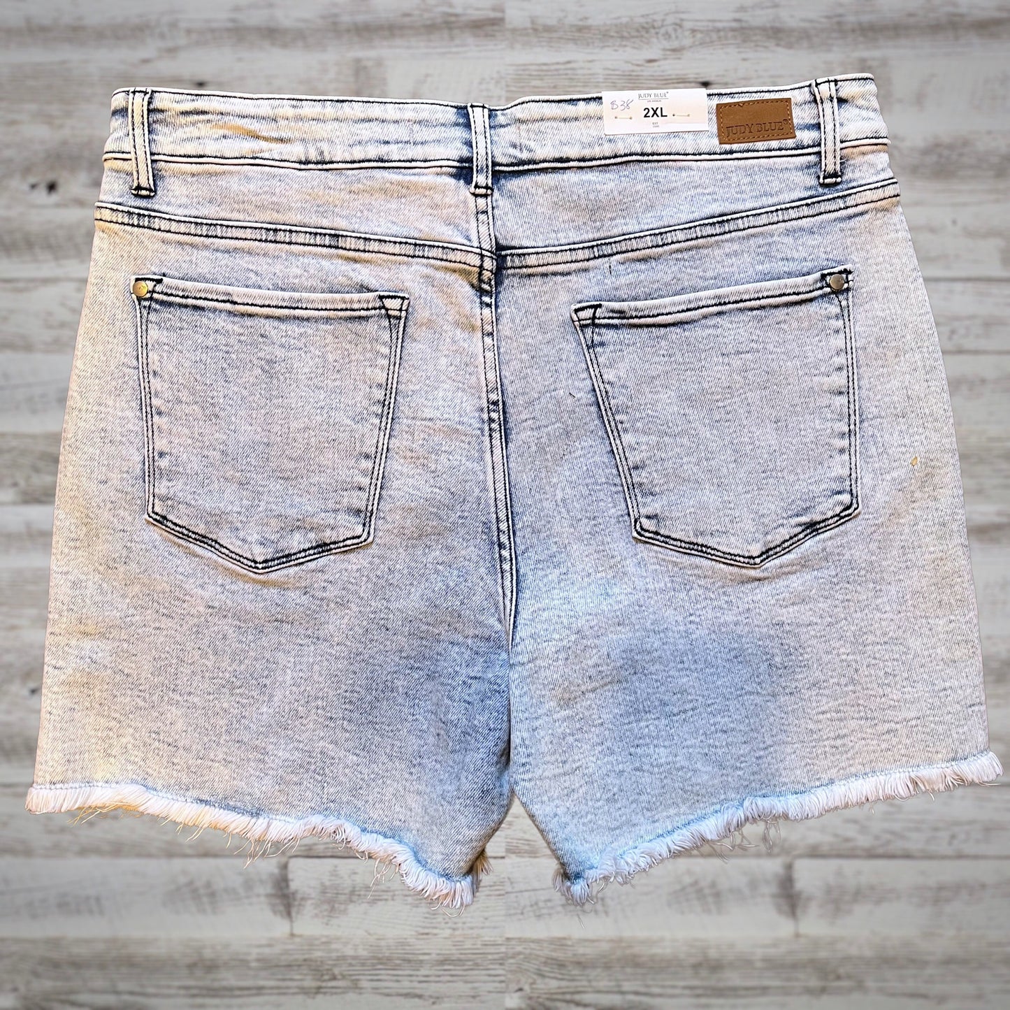 PLUS Judy Blue Love USA Flag Printed Denim Shorts