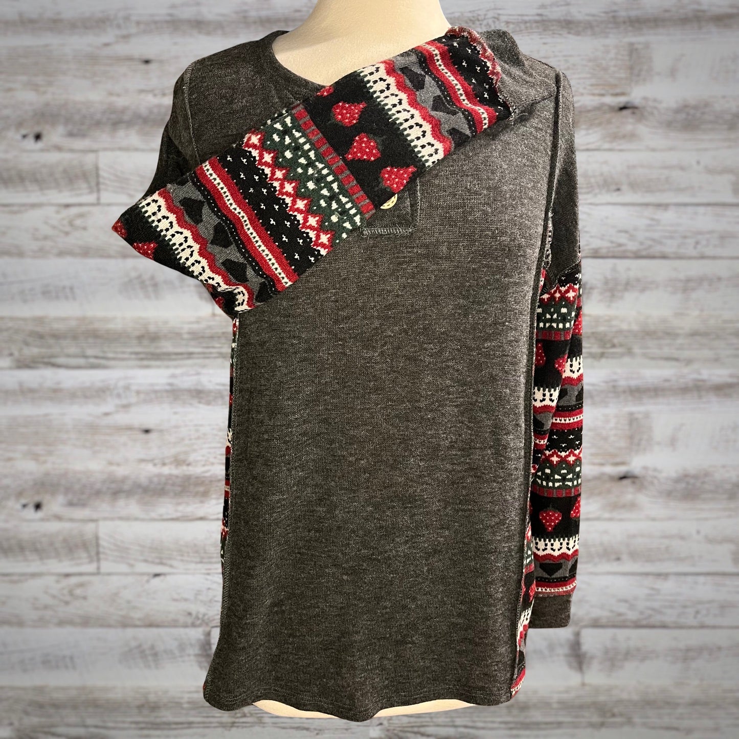 Strawberry Fields Long Sleeve Henley Shirt