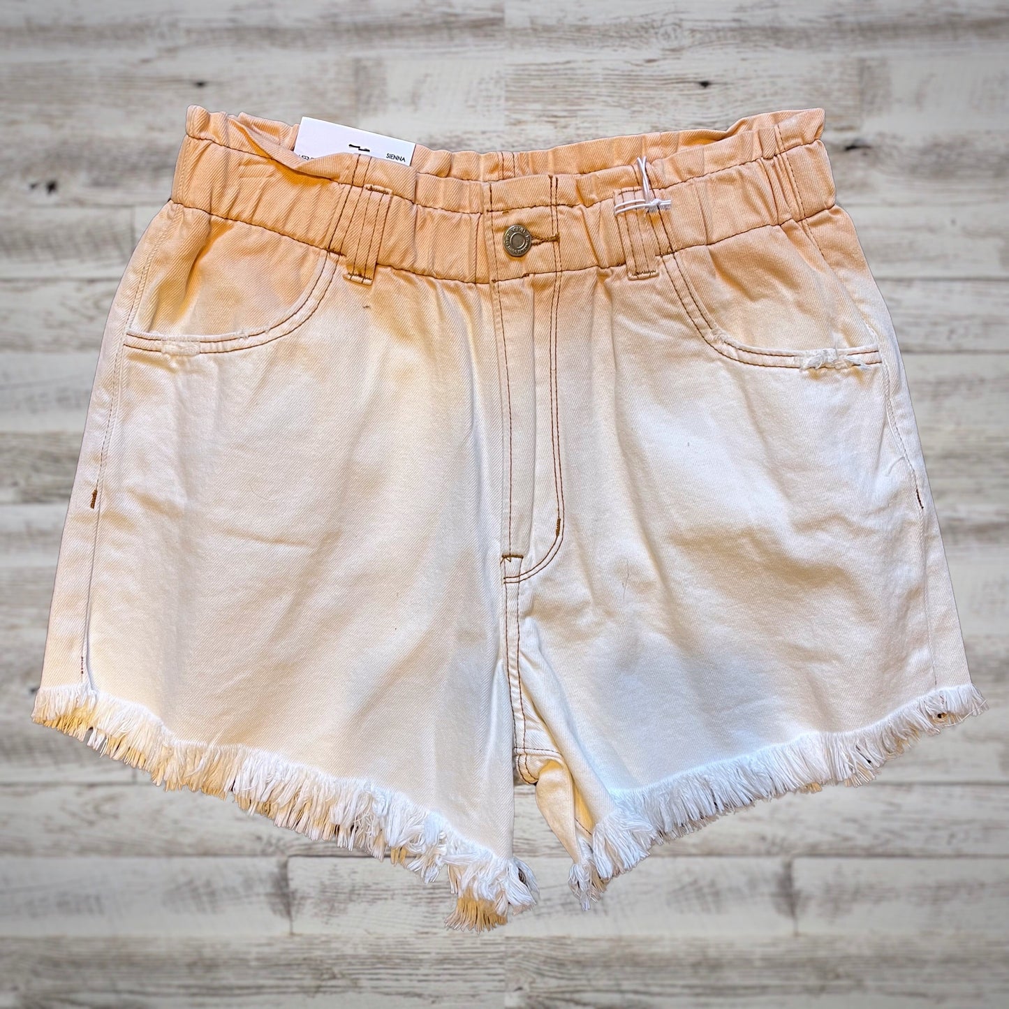 Vervet Sienna Super High Rise Paperbag Denim Shorts