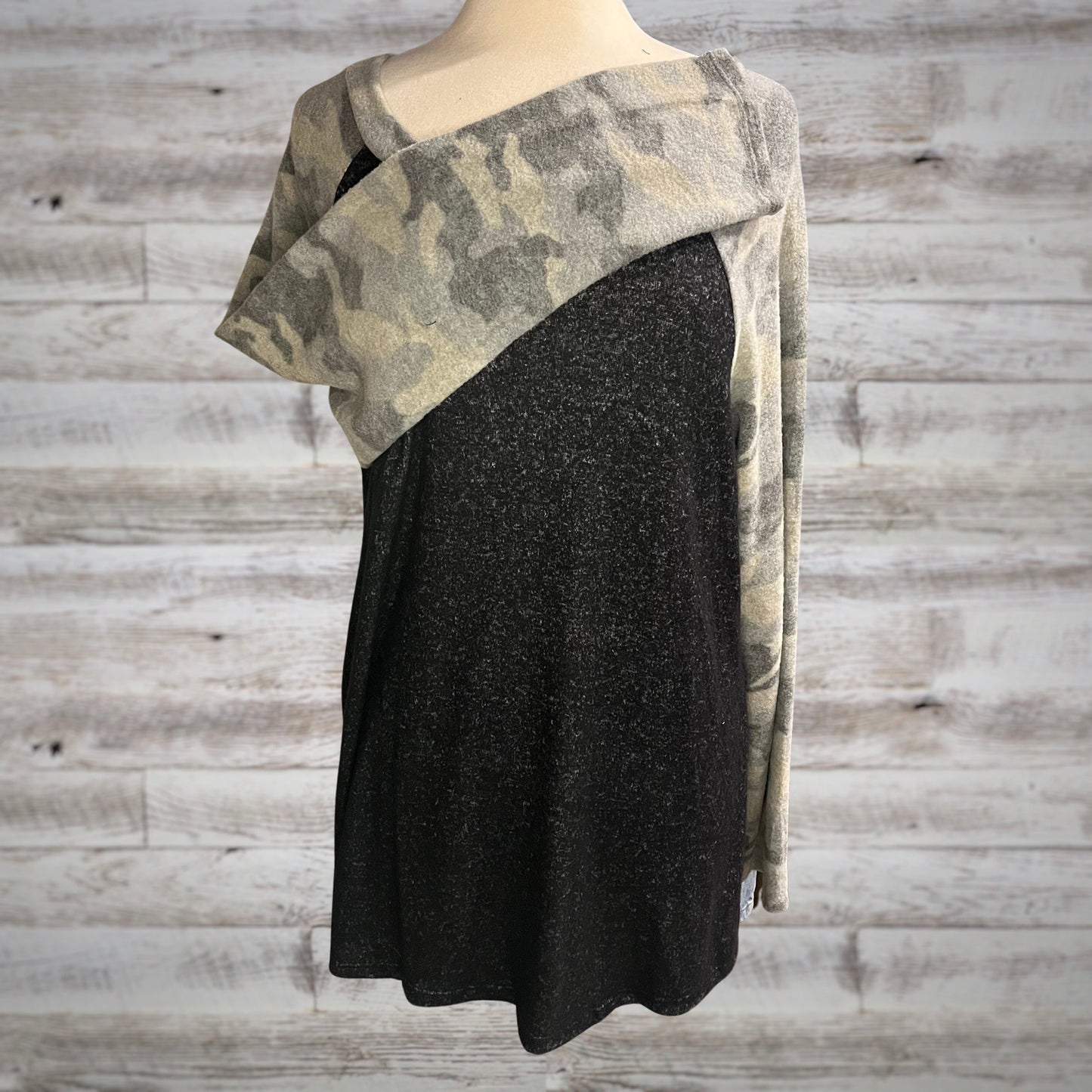 PLUS Super Soft Fleece Camo Baseball Tee
