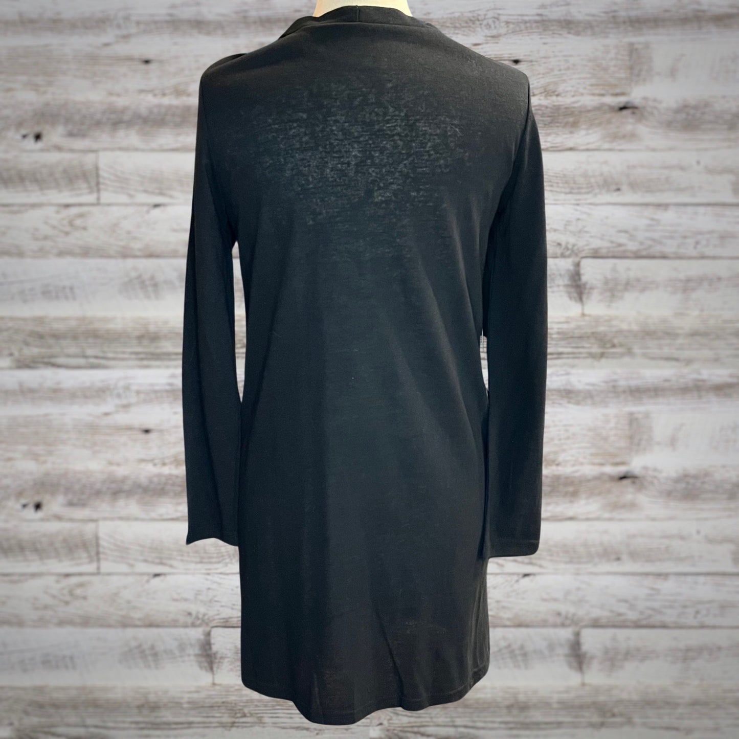 Black Button Down Lightweight Longline Cardigan