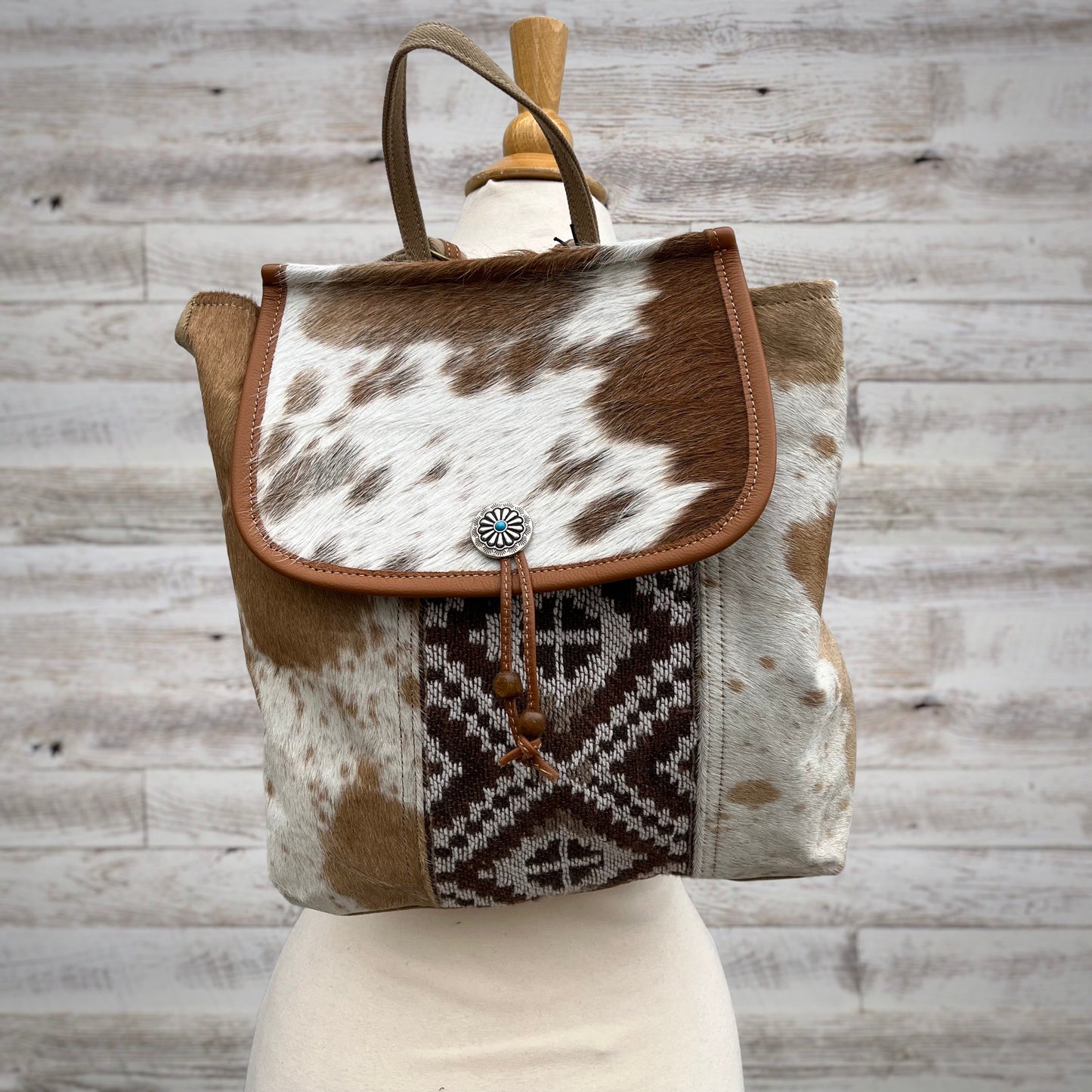 Myra Bag Elisa Western Calf Hair Concealed Carry Backpack
