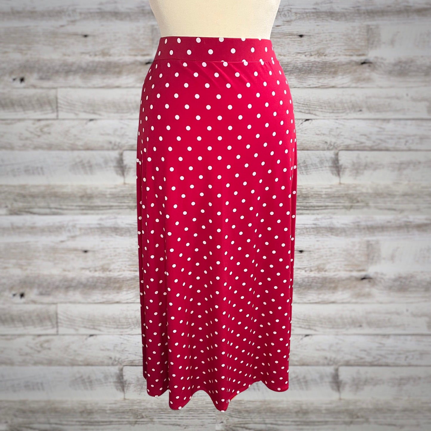 Candy Apple Polka Dot Pull On Maxi Skirt