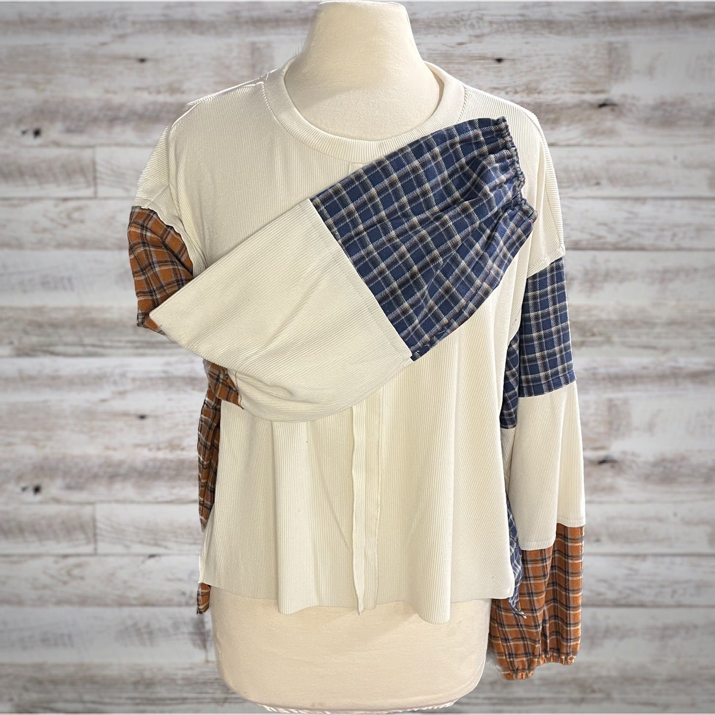 Grandpa’s Flannel Ribbed Knit Boxy Fit Thermal
