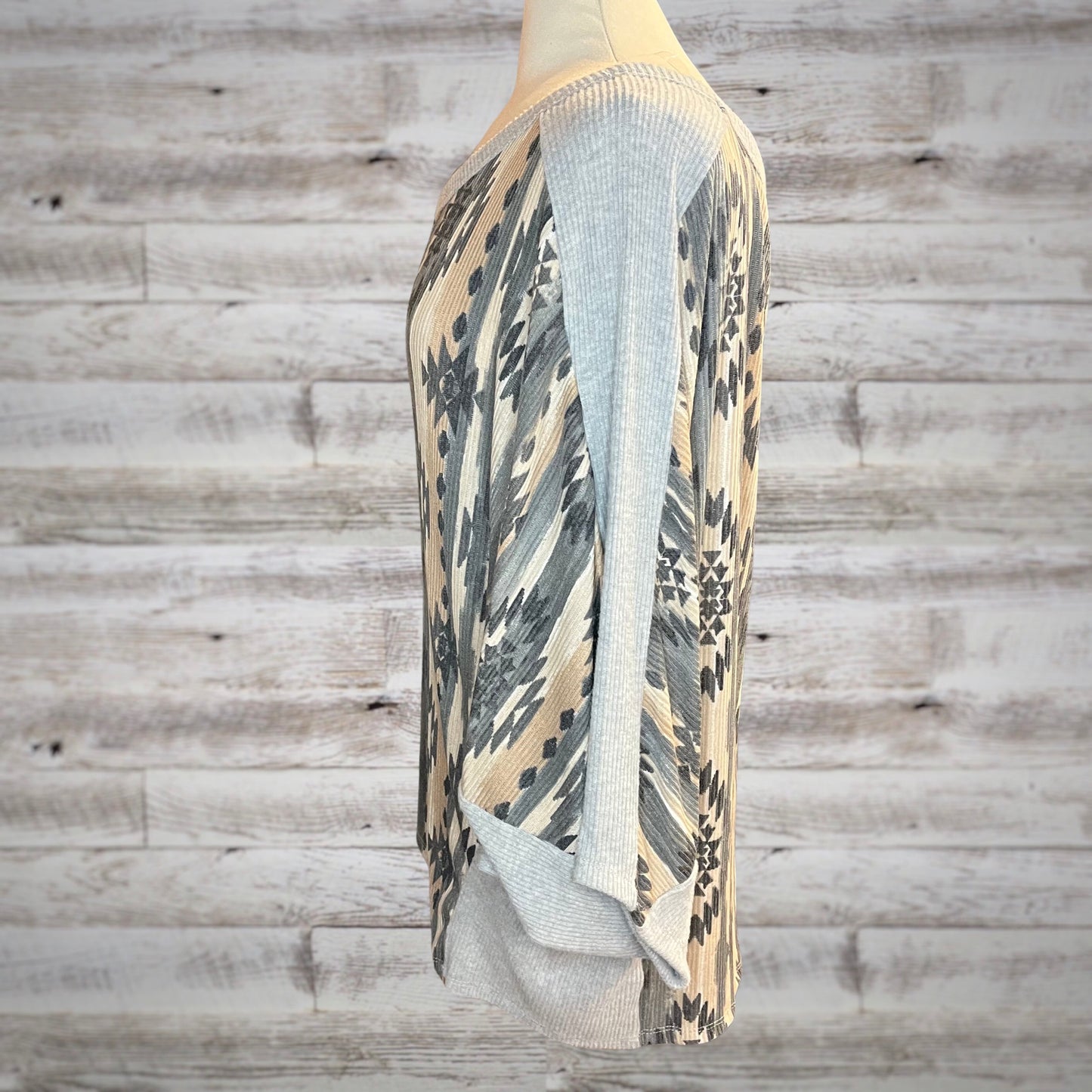 PLUS Super Soft Southwestern Print Batwing Top