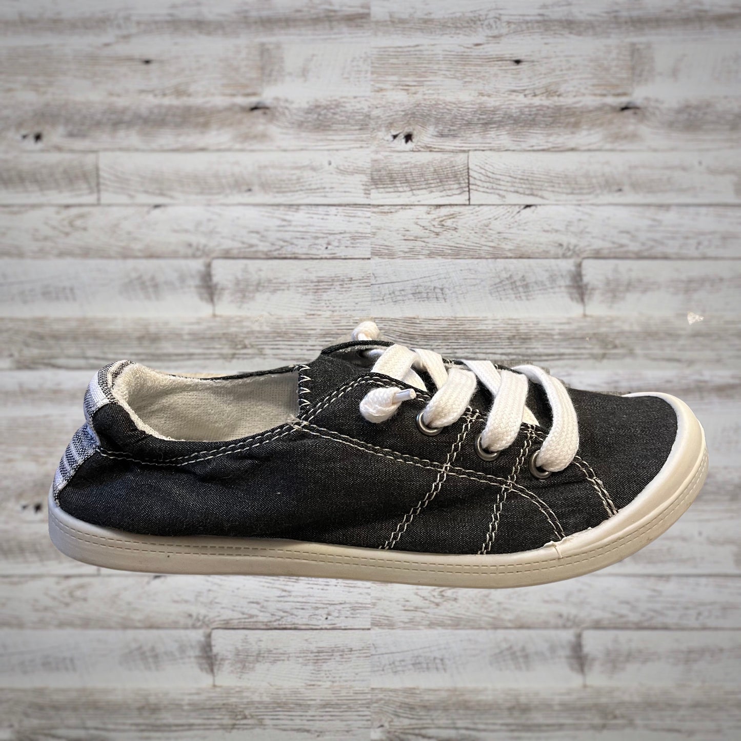 Forever Denim Canvas Slip On Sneakers
