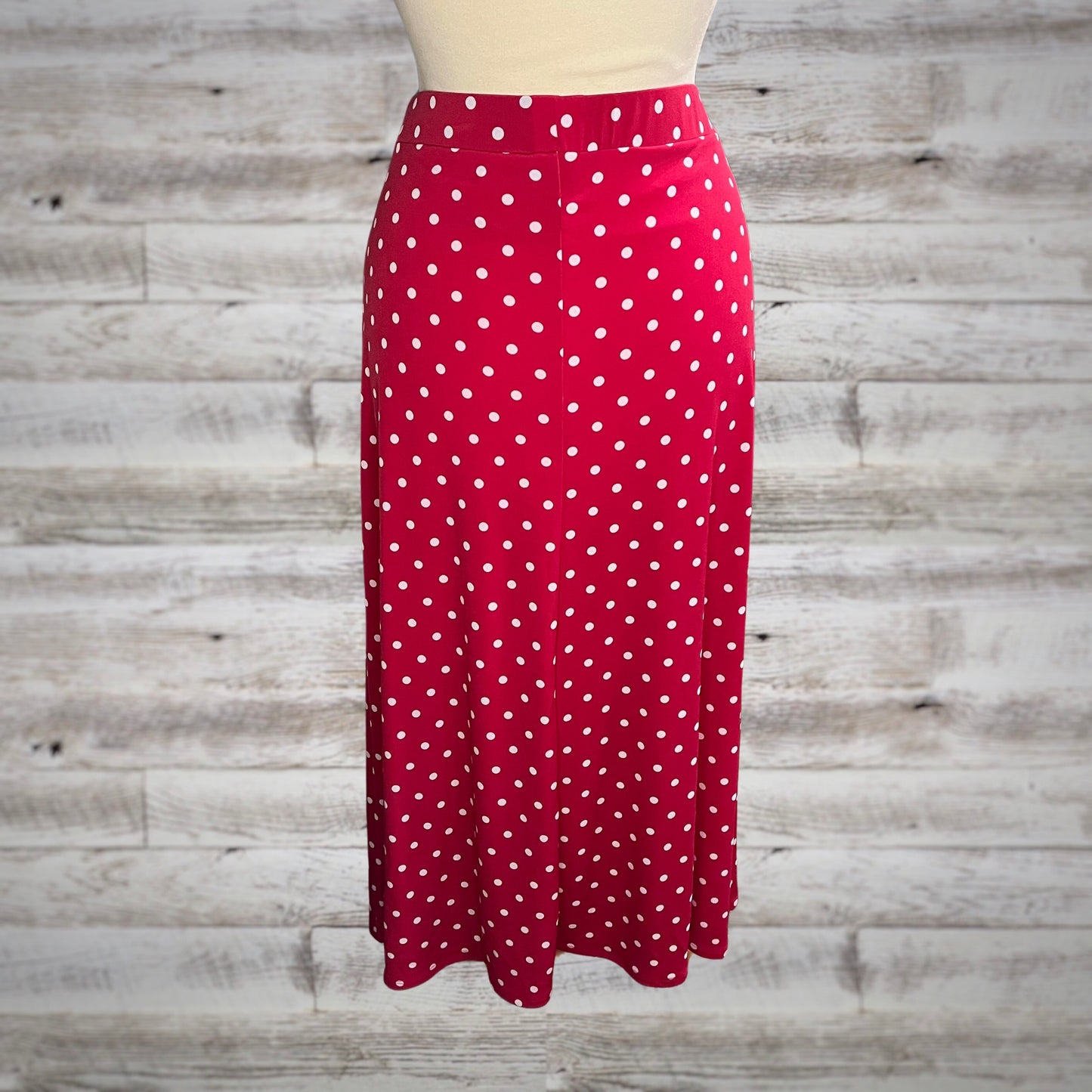 Candy Apple Polka Dot Pull On Maxi Skirt