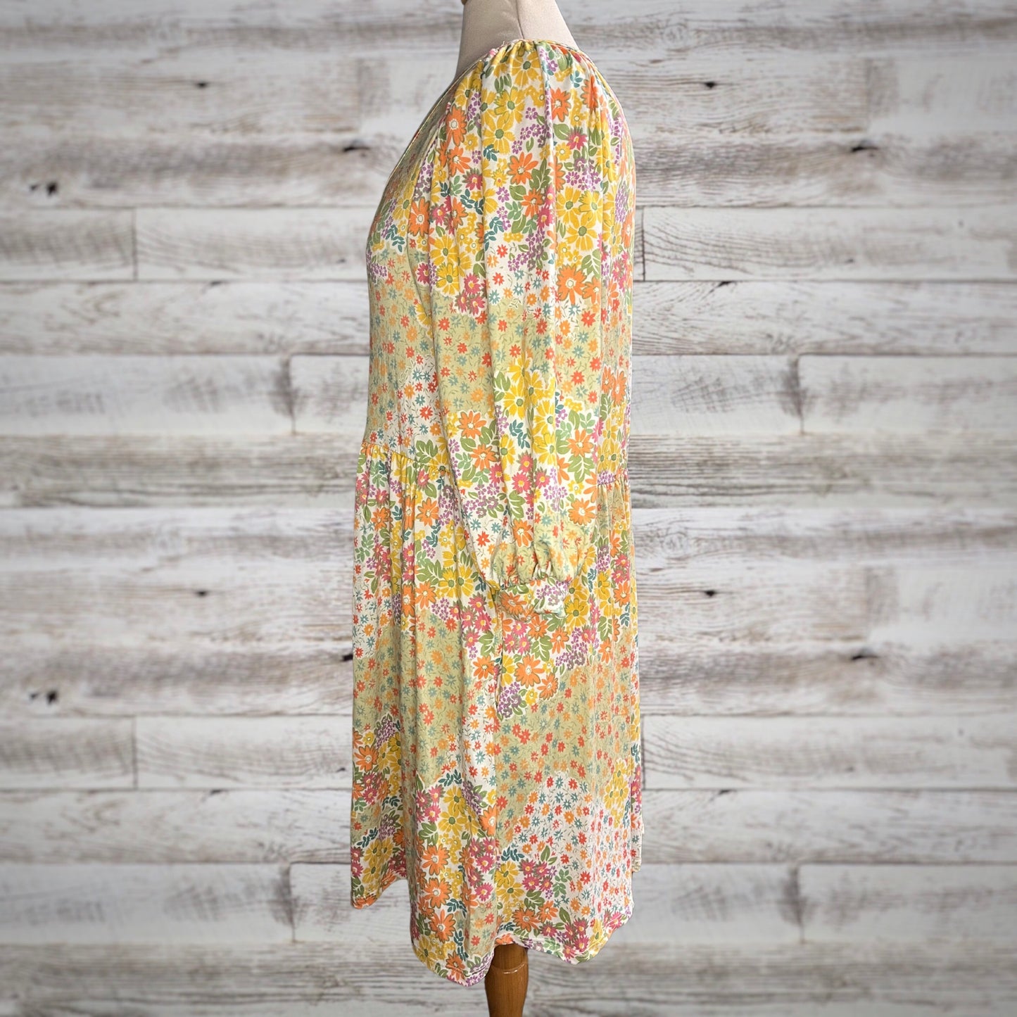 Spring Meadow Square Neck Jersey Babydoll Dress