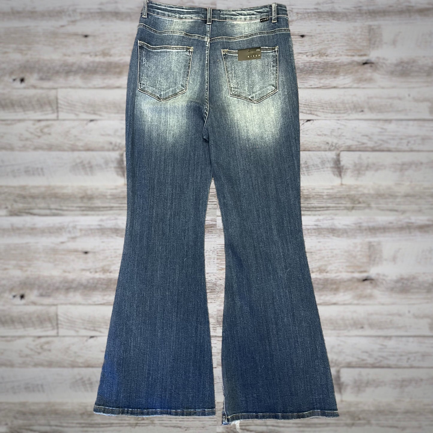 PLUS Risen High Rise Vintage Flare Jeans in Dark Wash