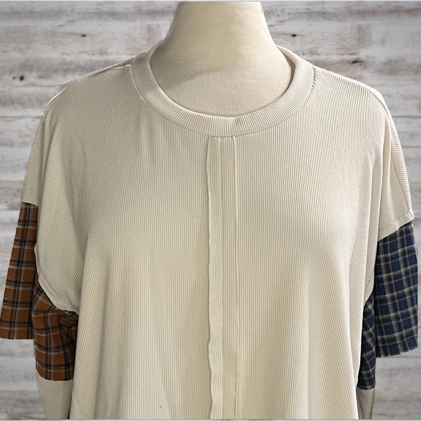 Grandpa’s Flannel Ribbed Knit Boxy Fit Thermal