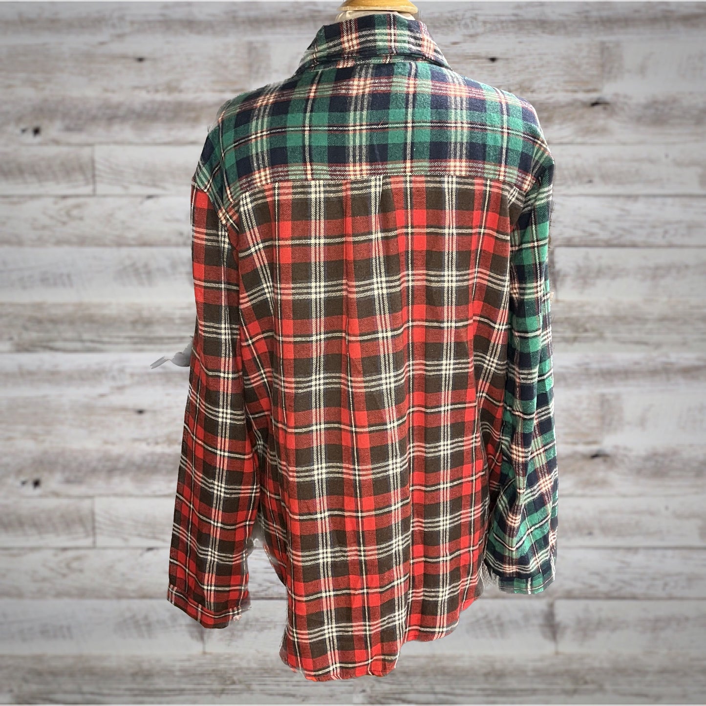 PLUS Soft & Cozy Split Plaid Flannel Shirt