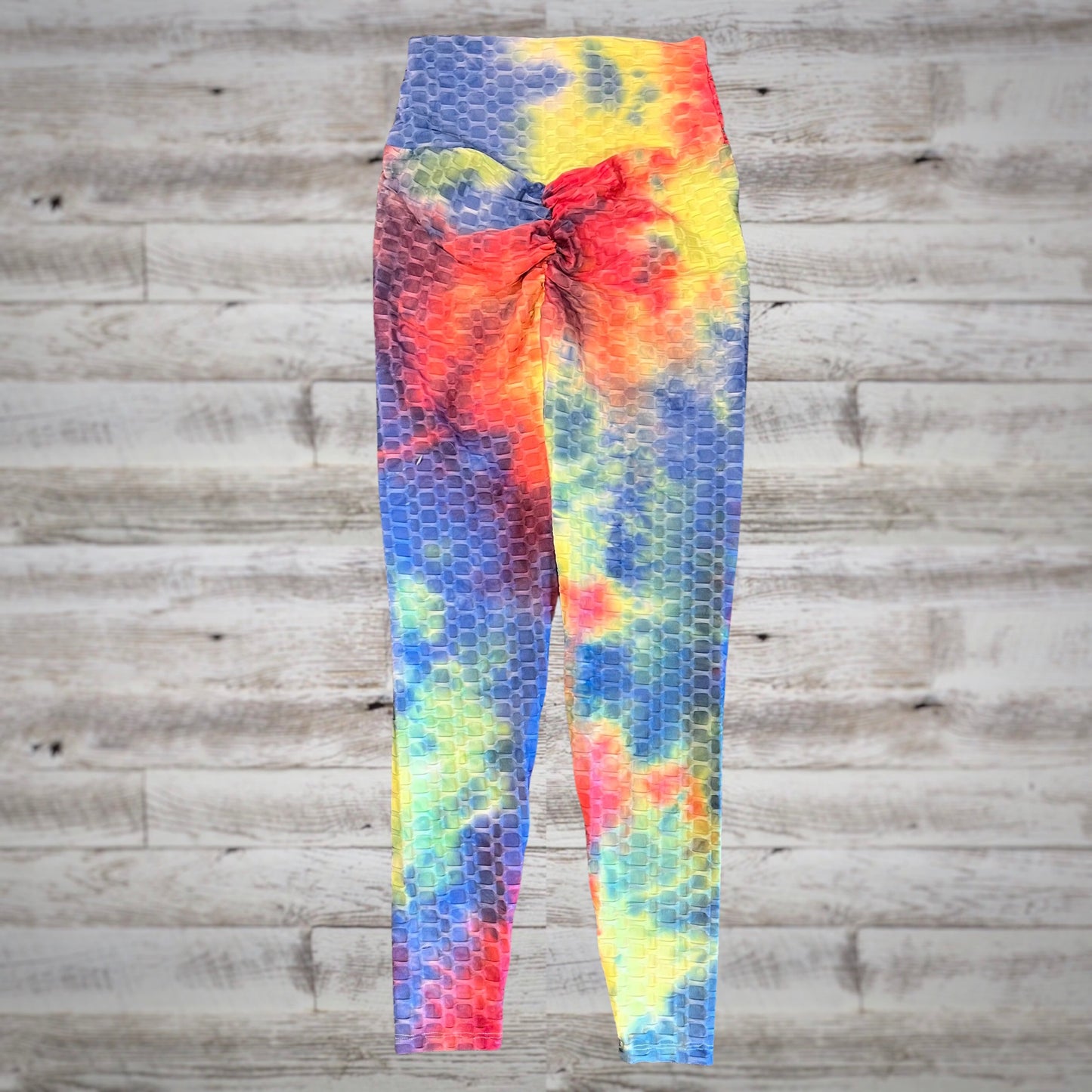 PLUS Tie-Dye Butt Lifting Scrunch Textured Leggings