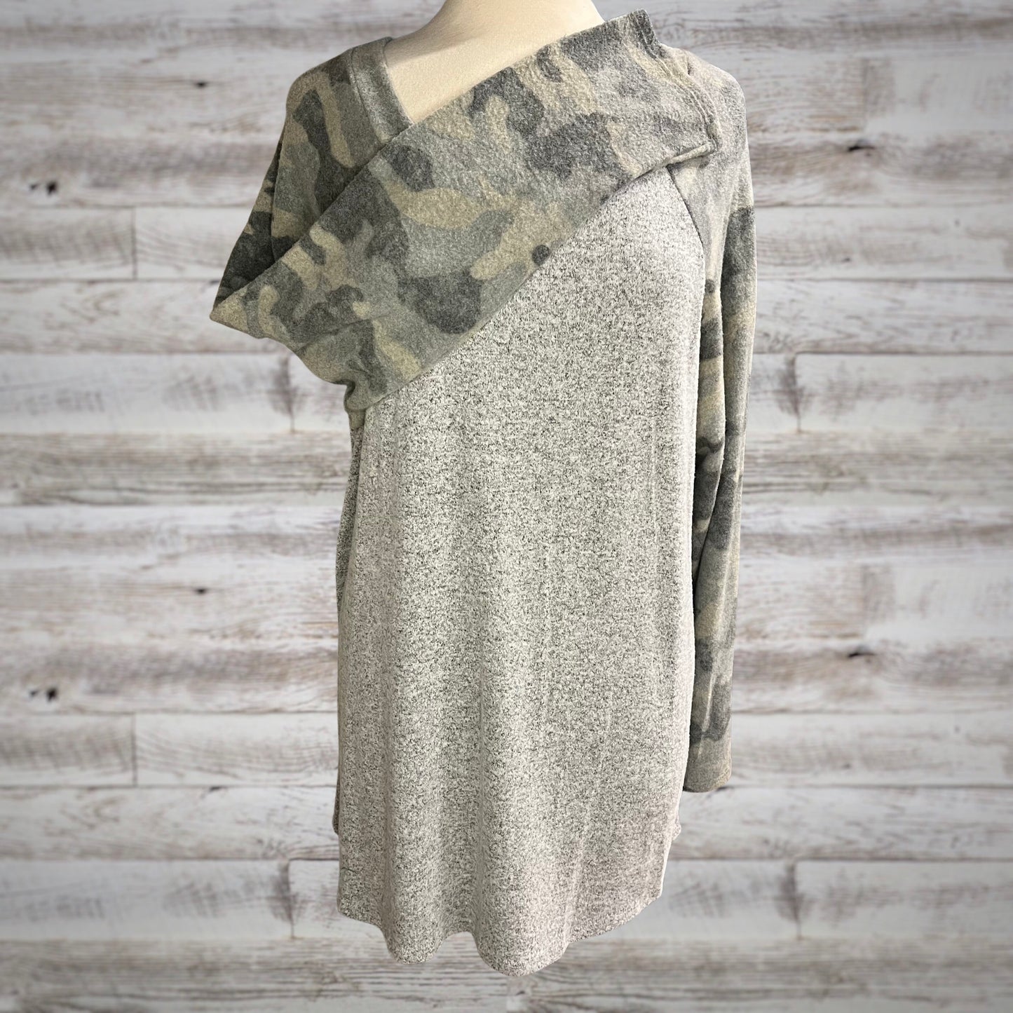 PLUS Super Soft Fleece Camo Baseball Tee