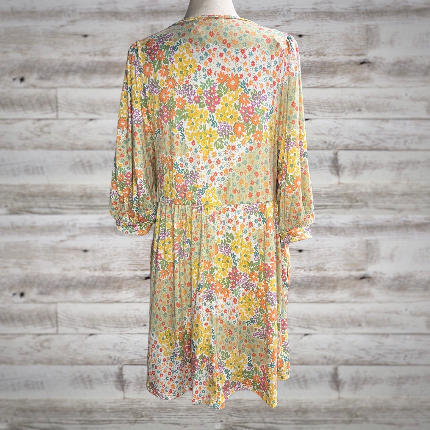 Spring Meadow Square Neck Jersey Babydoll Dress