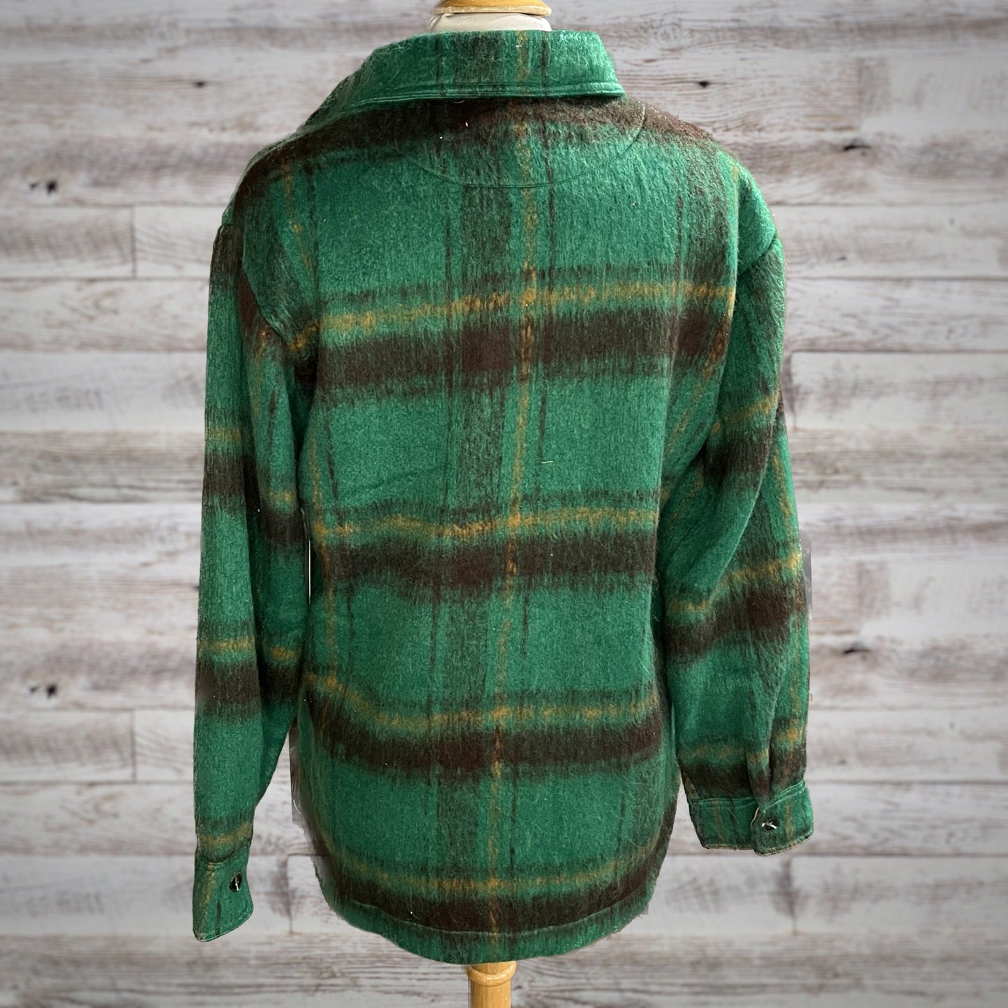 Fuzzy Fleece Plaid Midweight Shacket
