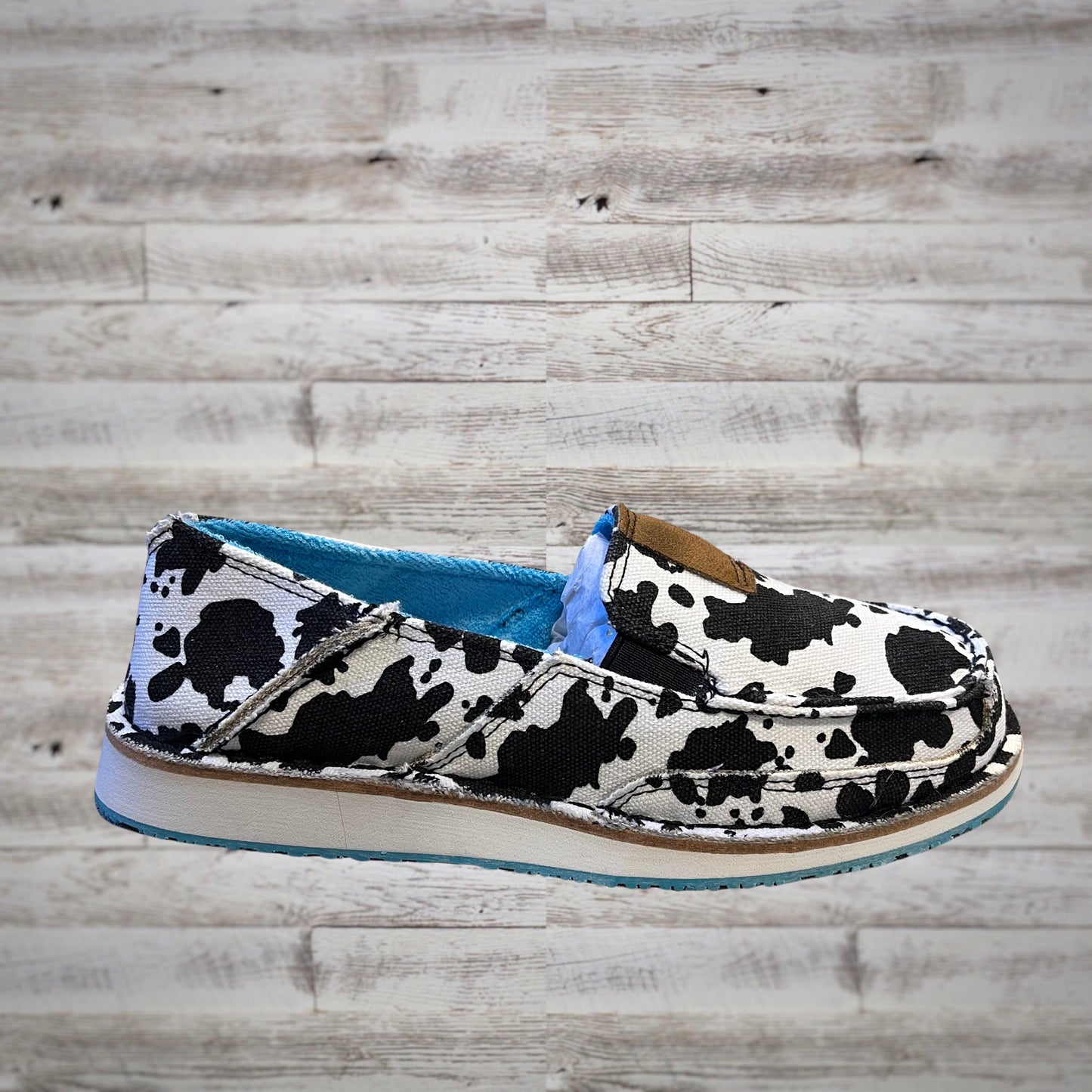 Very G Cow Print Slip On Canvas Shoes