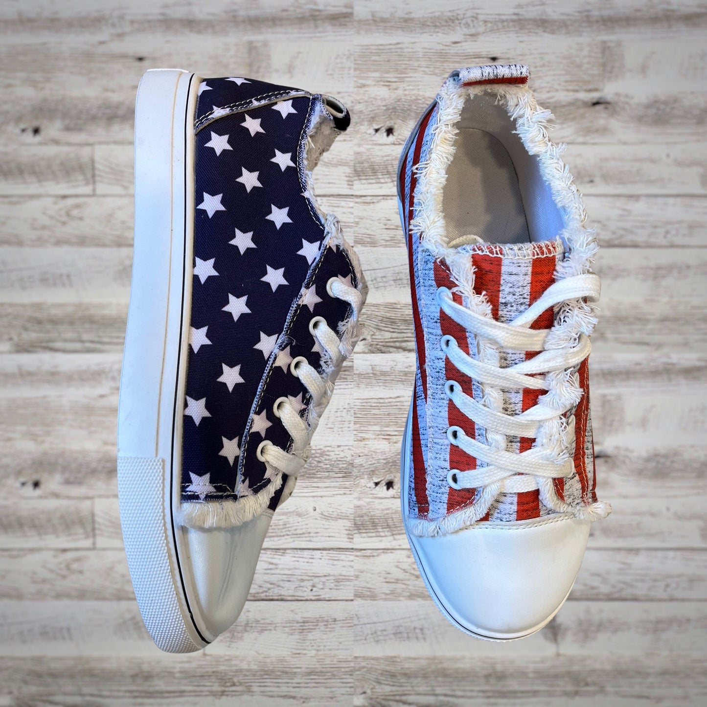 Patriotic USA Flag Print Casual Canvas Sneakers