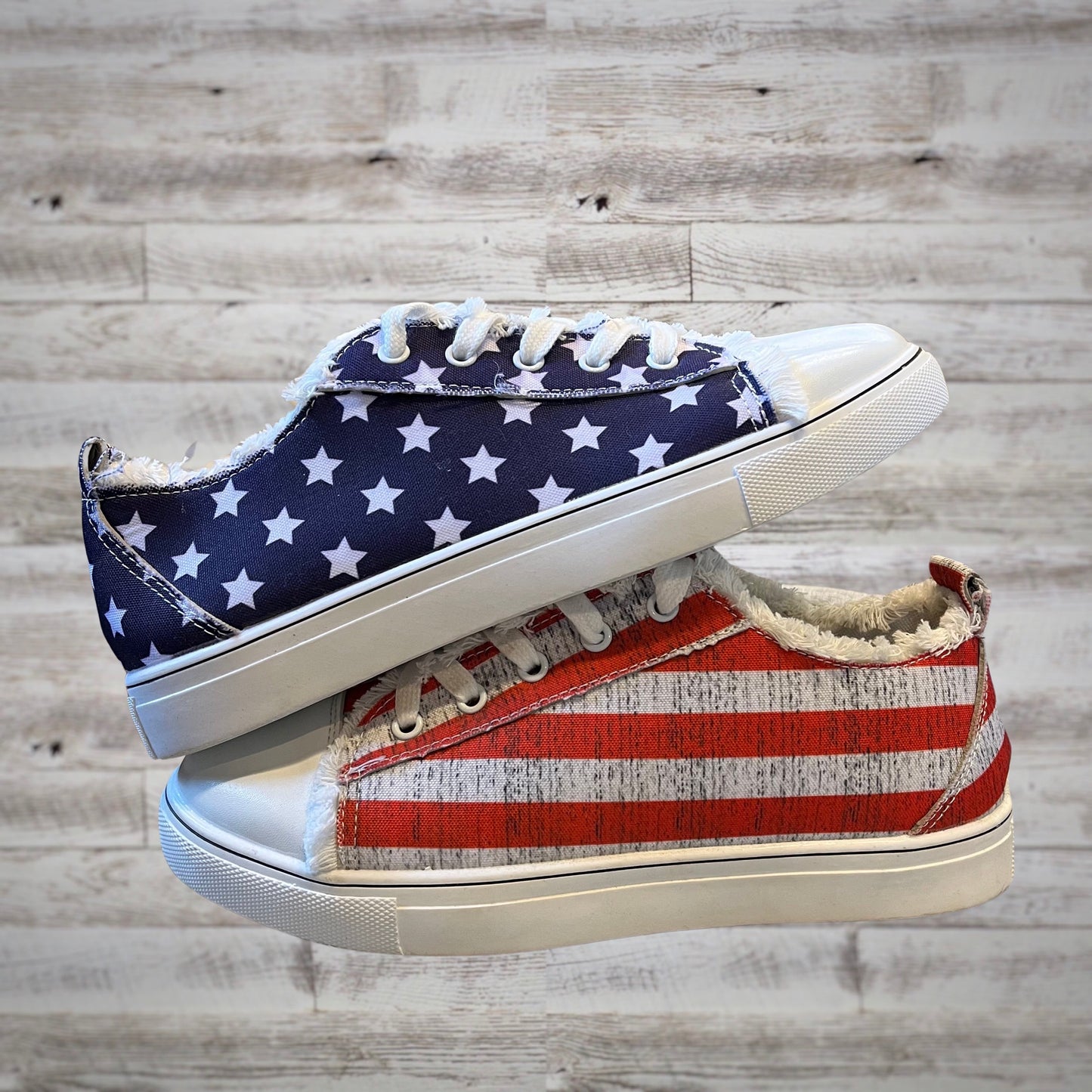 Patriotic USA Flag Print Casual Canvas Sneakers