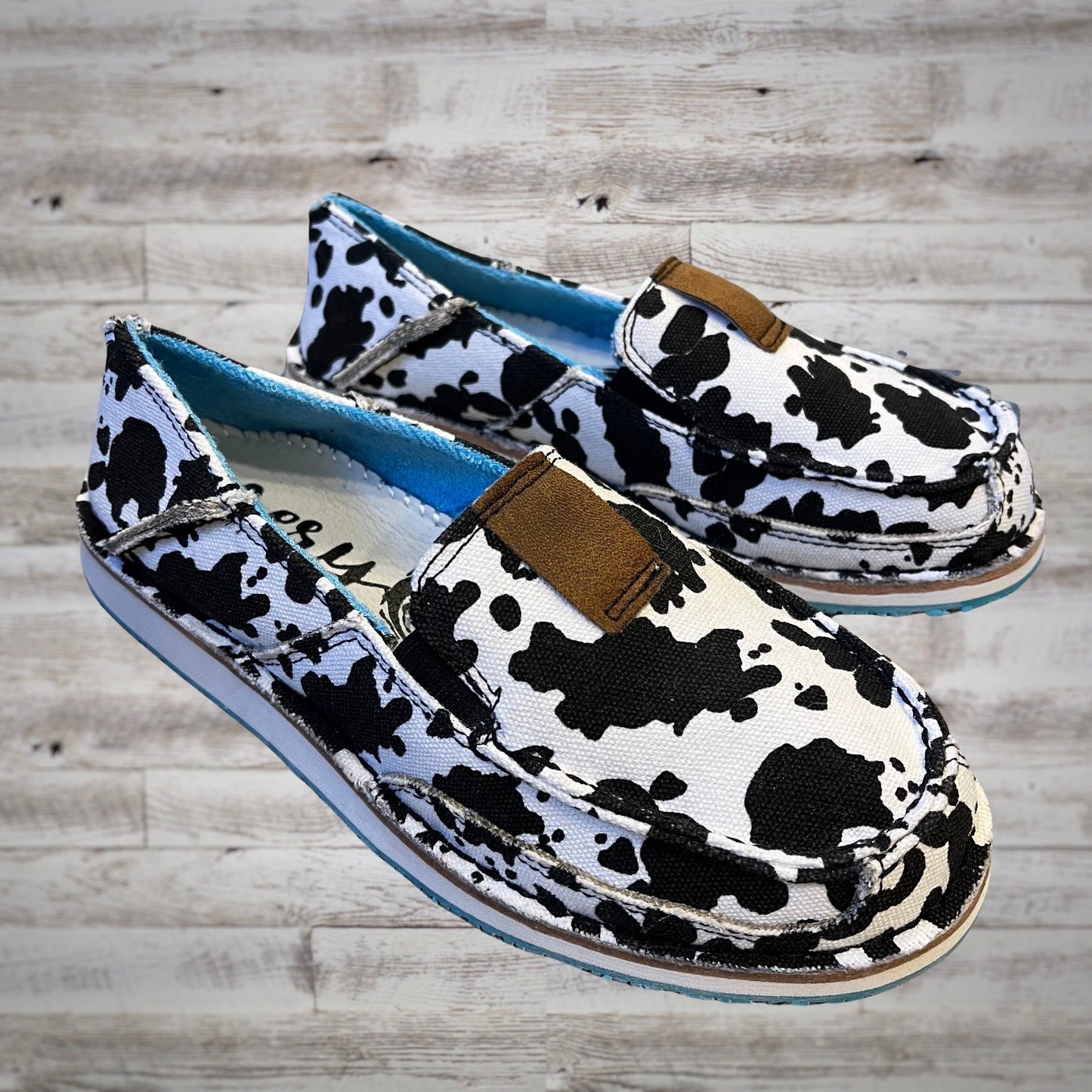 Very G Cow Print Slip On Canvas Shoes