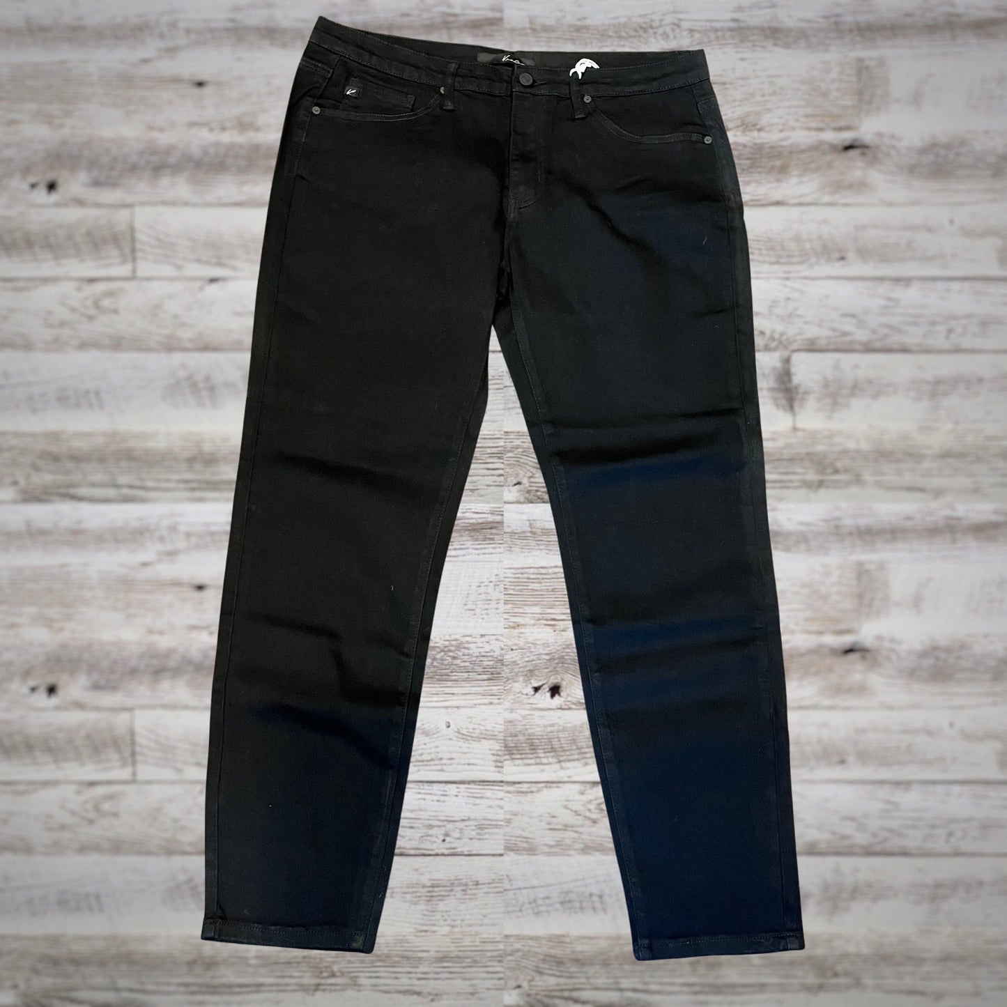 PLUS Kancan Solid Black Skinny Jeans in Mid Rise