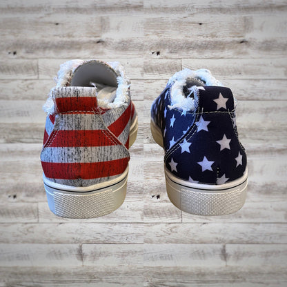 Patriotic USA Flag Print Casual Canvas Sneakers