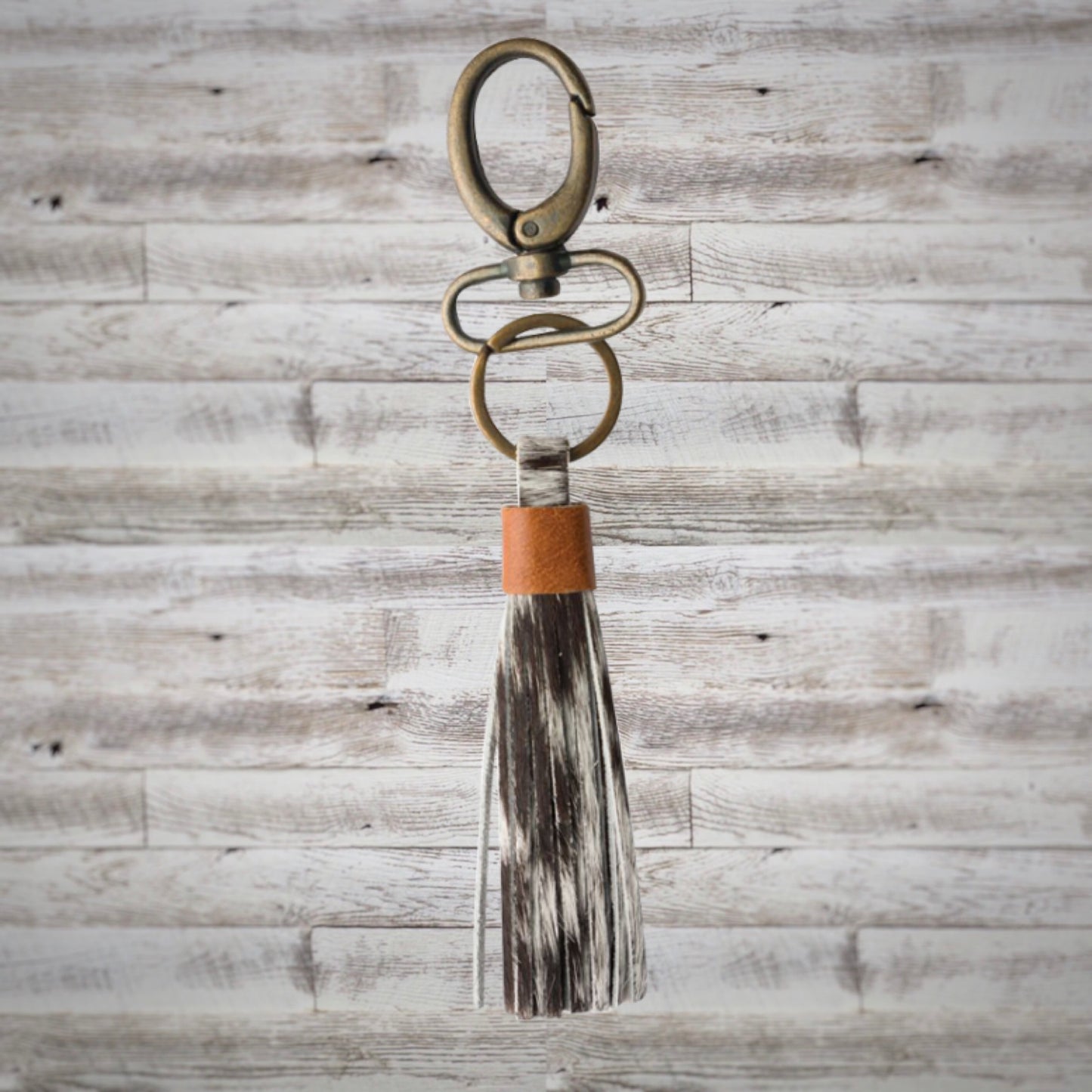 Myra Bag Calf Hair Tassel Bag Charm Keychain