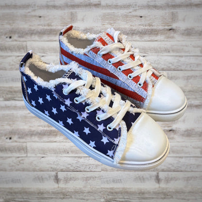 Patriotic USA Flag Print Casual Canvas Sneakers