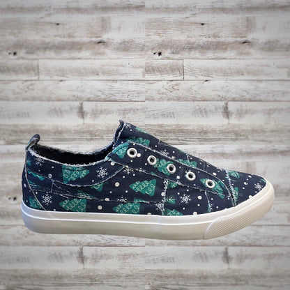 Corky's Winter Trees Canvas Slip On Sneakers