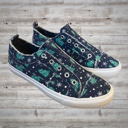 Corky's Winter Trees Canvas Slip On Sneakers