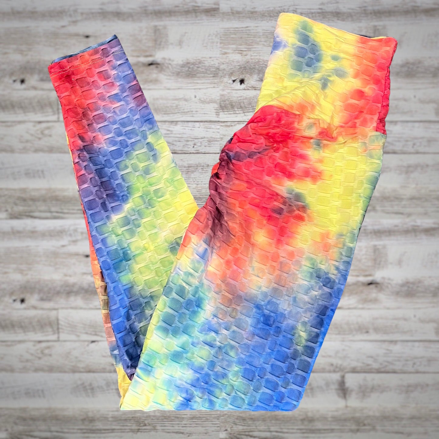 Tie-Dye Butt Lifting Scrunch Textured Leggings