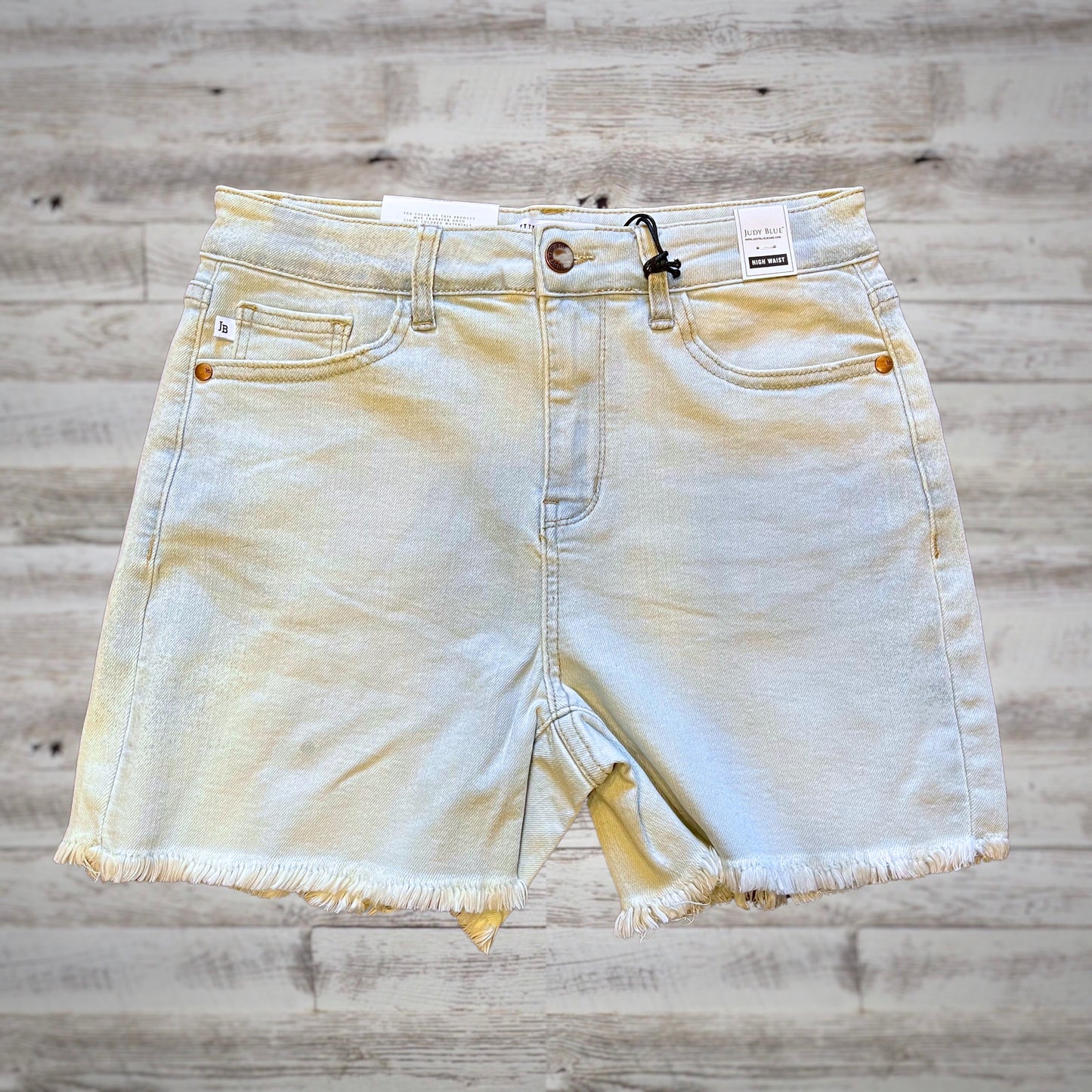 Judy Blue Cut-Off High Rise Jean Shorts in Light Wash