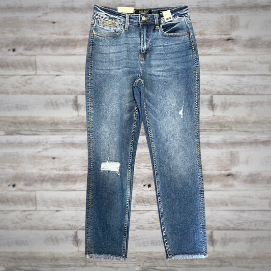 Judy Blue "Howdy" Stitched High Rise Boyfriend Jeans