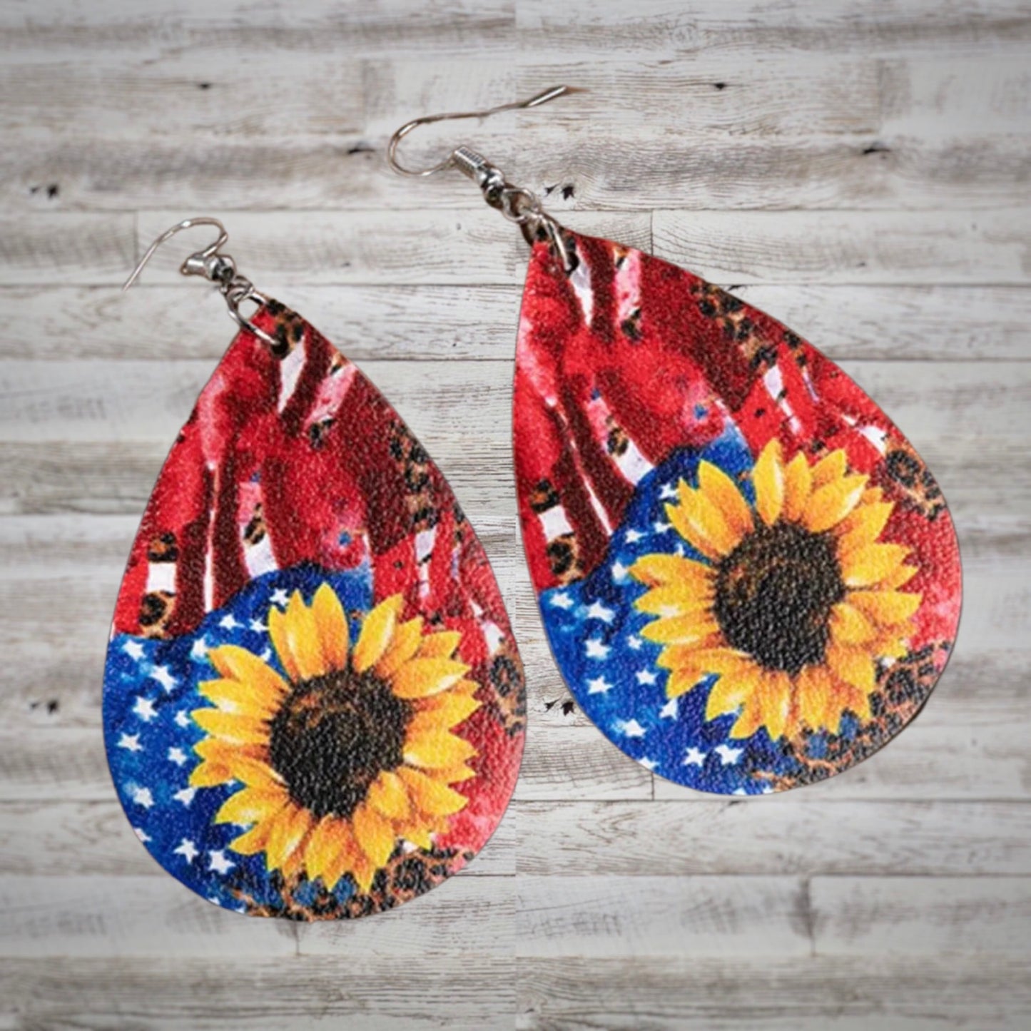 Summer Sunflower Teardrop Earrings