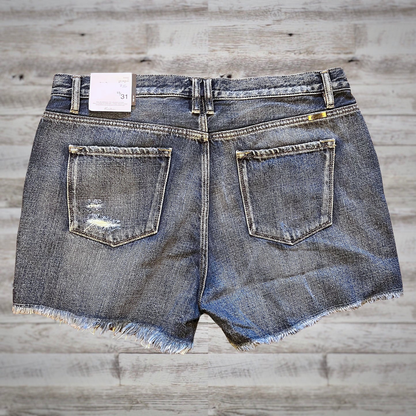 PLUS Kancan Distressed Cut-Off Button Fly Jean Shorts