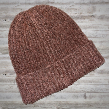 Plush Ribbed Knit Winter Beanie