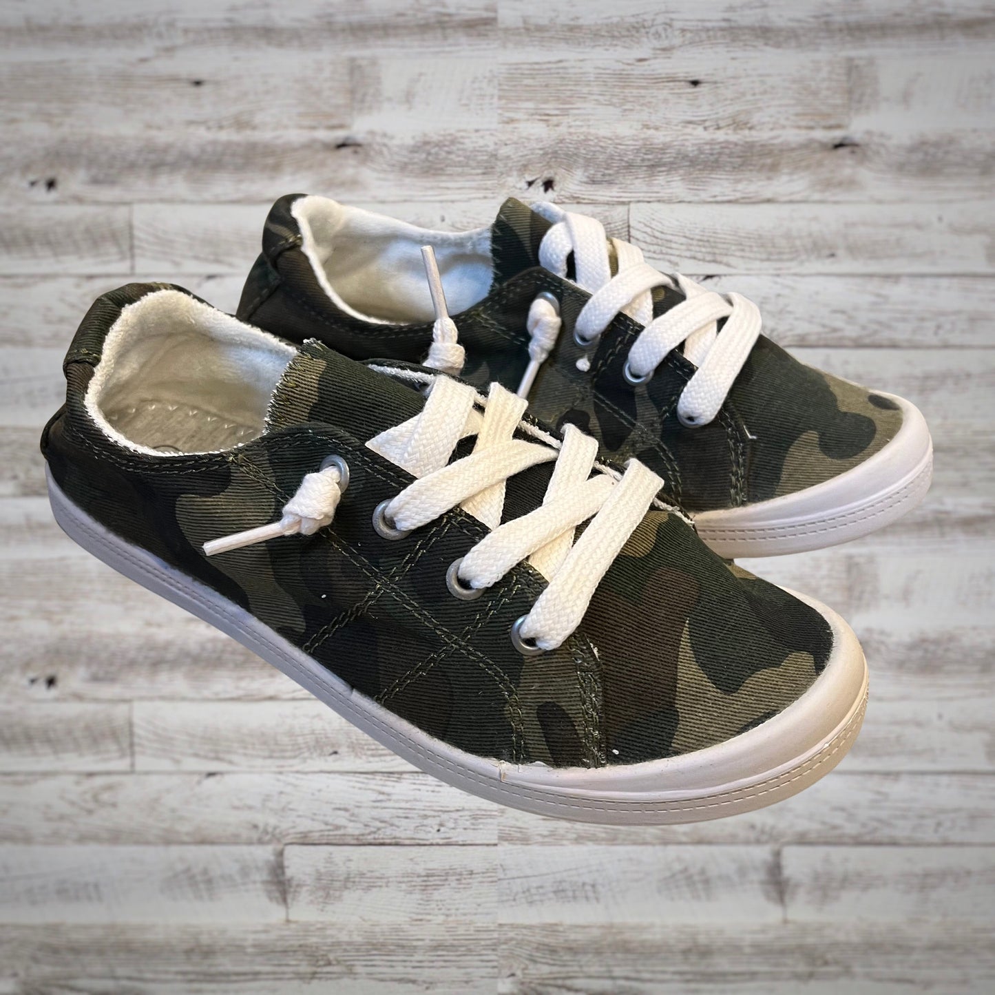 Forever Camo Canvas Slip On Sneakers