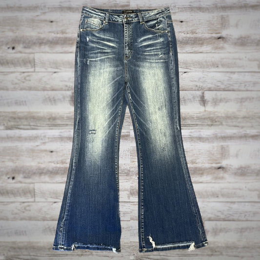 PLUS Risen High Rise Vintage Flare Jeans in Dark Wash